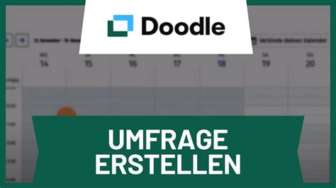 Doodle Umfrage Erstellen 2024 Tutorial YouTube