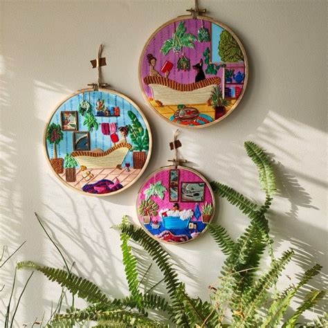 Уютные текстильные картины в handmade вышивке от талантливой рукодельницы