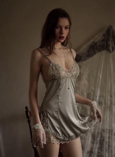 Elegant Charming Back Lace Embroidered Nightgown Exquisite Lingerie Dress On Storenvy