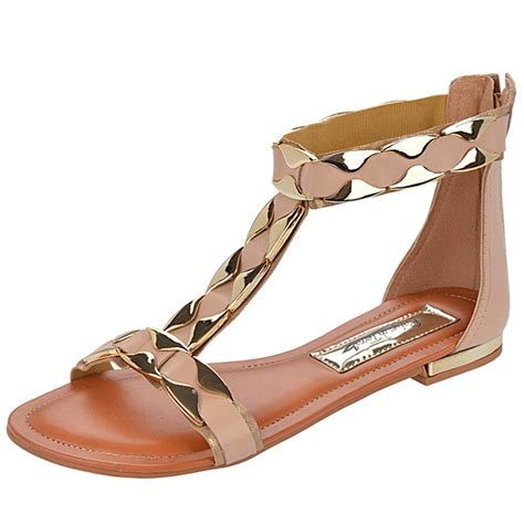 Sandália Rasteira Coleção Verão Skippy 2715 Nude Sapato Show