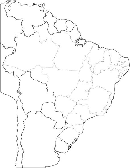 Mapa Mudo Do Brasil Braincp