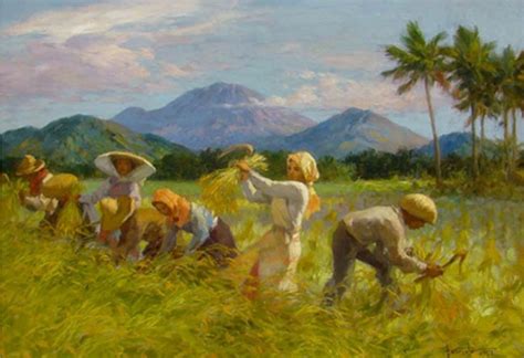 mountains  fernando amorsolos paintings philippine art
