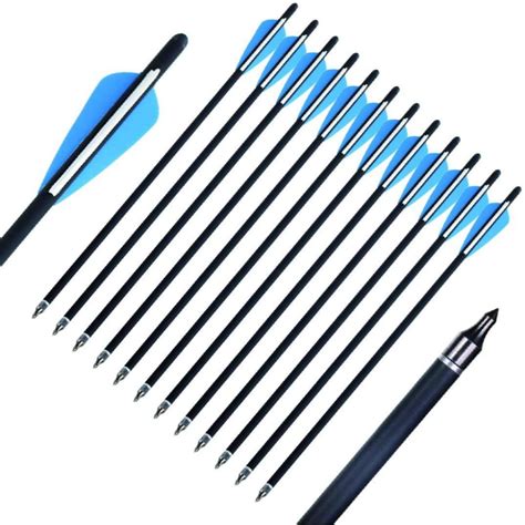 12Pcs Crossbow Bolts Carbon Arrows with 125 Grain Replacement Broadhead ...