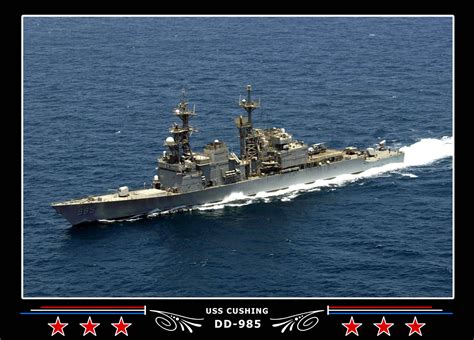 Uss Cushing Dd 985 Canvas Photo Print Navy Emporium