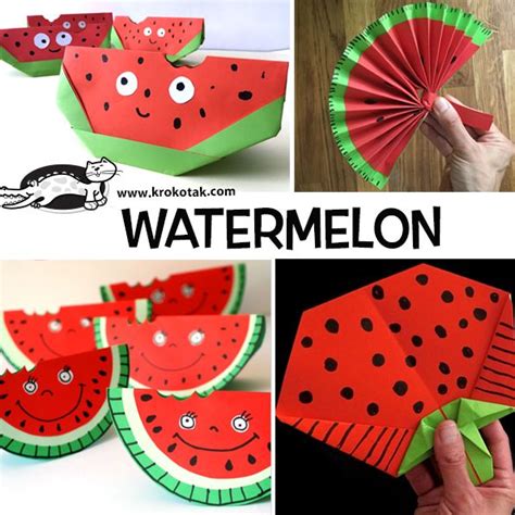 Krokotak Origami Watermelon Watermelon Crafts Crafts Diy Paper