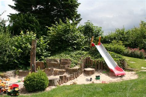 Familiengärten | Backyard playground, Backyard play, Natural playground