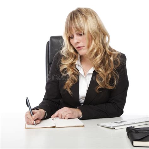 Junge Sch Ne Blonde Behaarte Gesch Ftsfrau Stockfoto Bild Von Attraktiv Gesch Ft