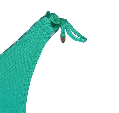 Calcinha De Biqu Ni Texturizada Fio Rolot S Verde Ilha Bikini