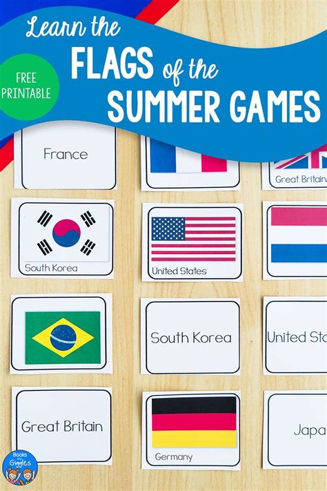 Learning flags for the summer games free printable – Artofit