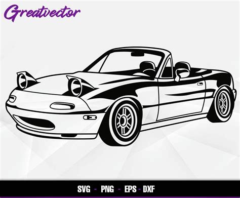 1994 Miata L Eps Svg Png Dxf L Vector Art Etsy Uk