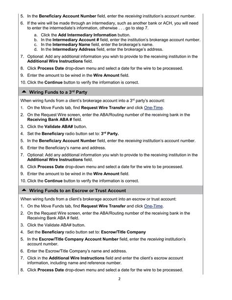 Wire Transfer Instructions | PDF