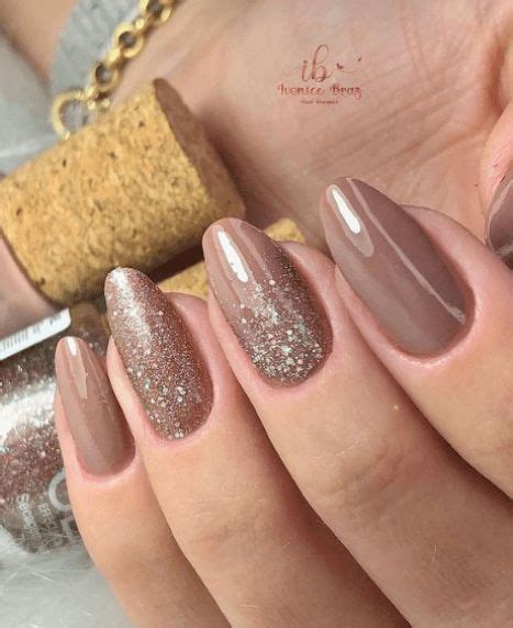 Fall Nails For Your Autumn Manicure Blush Pearls Nail Colors Nude Nails With Glitter