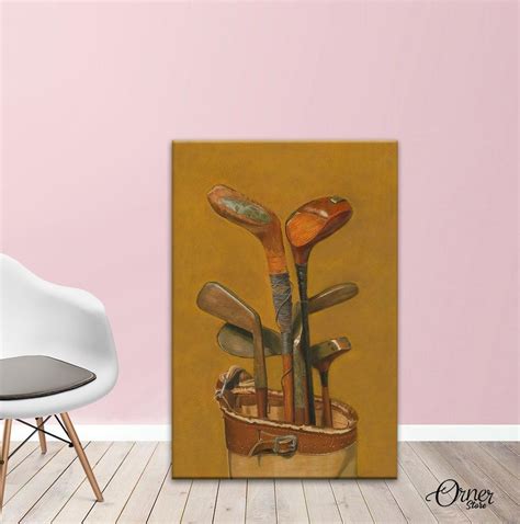 Vintage Golf Club Painting Art Fashion Poster Wall Art Orner Store