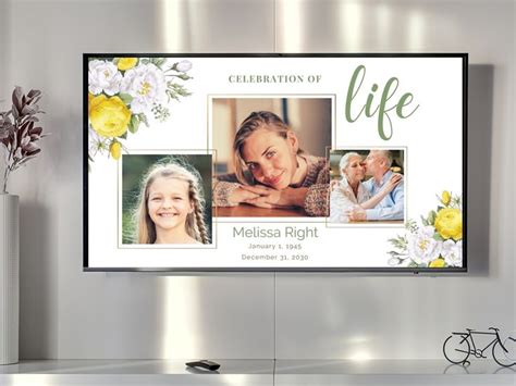 Memorial Slideshow With Yellow Roses With Music Celebration Of Life