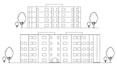 School Building Elevation Building Elevation Autocad School Building