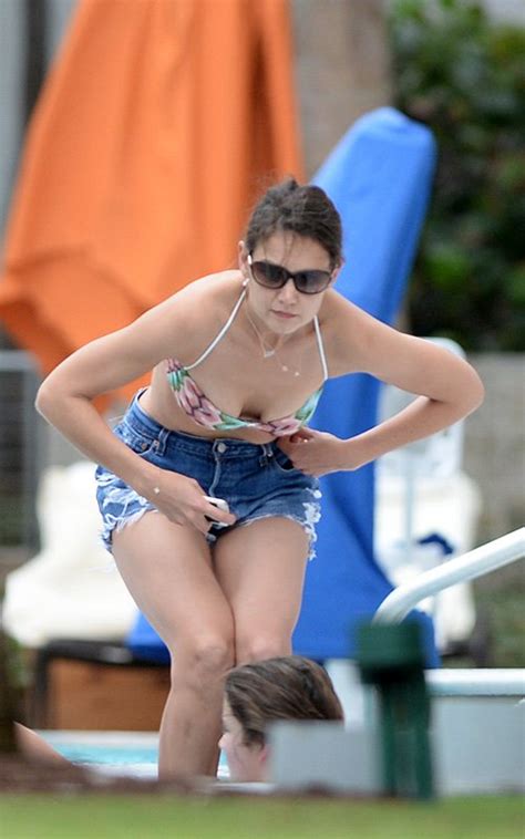 Katie Holmes Bikini Top In Miami Gotceleb