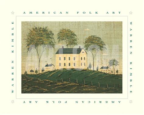 Farm House On Hill Print By Warren Kimble At American Folk