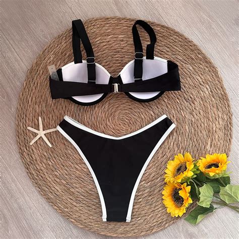 Uaang Solid Micro Bikini 2024 Women Swimsuit Female Swimwear Thong Bikinis Set Brazilian Beach