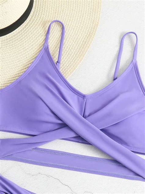 Teen Girls Twist Front Bikini Swimsuit SHEIN USA