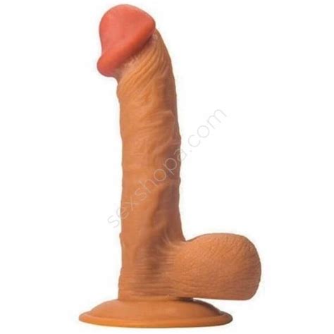 Erofoni Tam Realistik 20 CM Vantuzlu Gerçekçi Ten Dokusunda Yapay Dildo