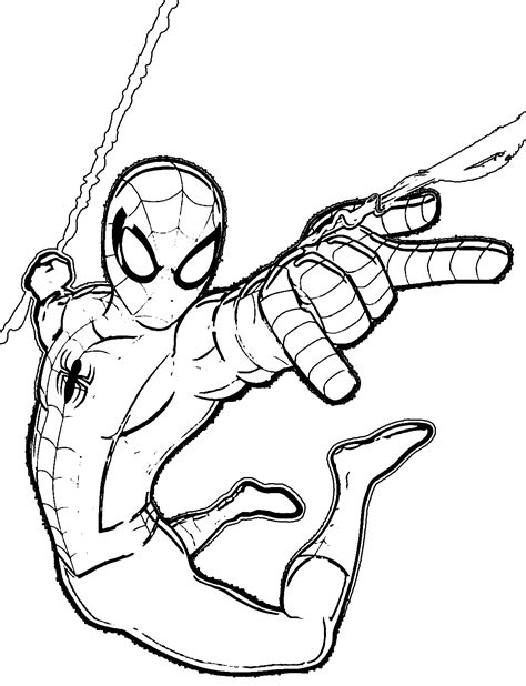 easy spiderman coloring pages 6