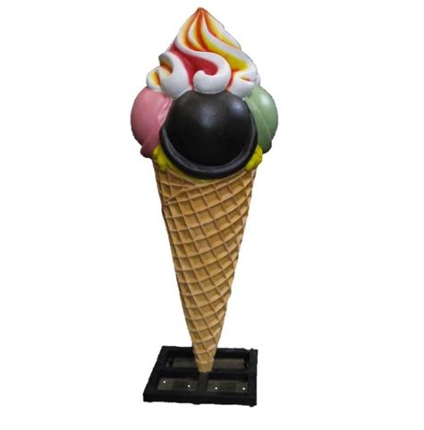 Giant Ice Cream Cone Statue Prop
