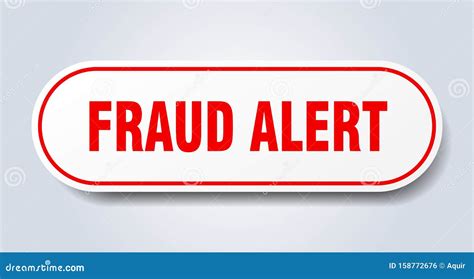 Fraud Alert Sticker Stock Vector Illustration Of Alert 158772676