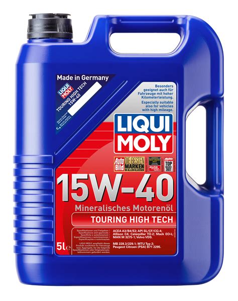 Минеральное моторное масло Touring High Tech 15W-40 5 л. 1862 LIQUI ...