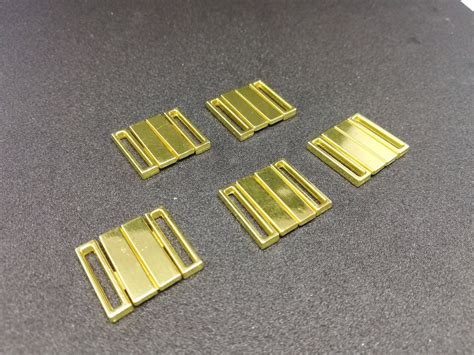 Piece Mm Gold Nickel Free Front Closing Bikini Etsy