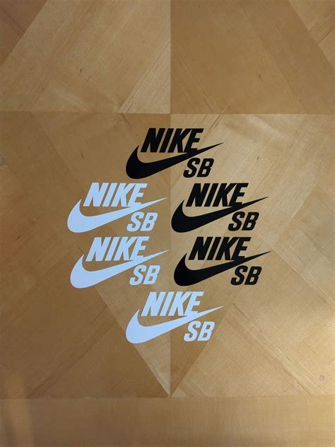 Nike SB Logo 6 6-pack Black & White Vinyl Decals: | Etsy