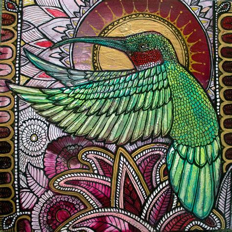 Lynnette Shelley Flight Of The Hummingbird Red Raven Art Company