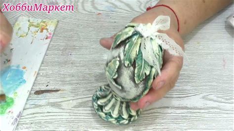 Декорирую еще одно яйцо из гипса ХоббиМаркет - YouTube
