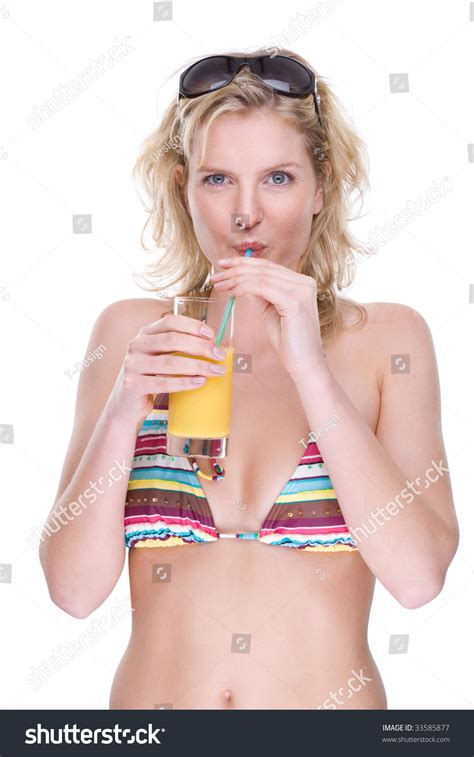 Full Isolated Portrait Beautiful Caucasian Bikini Stock Photo 33585877 Shutterstock