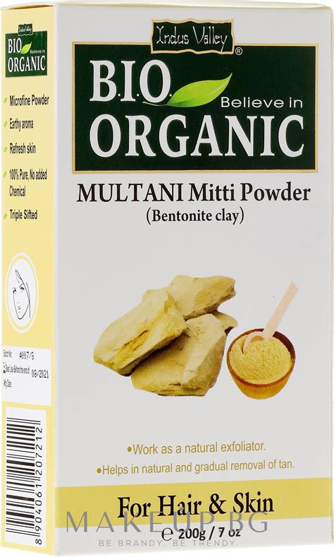 Indus Valley Bio Organic - Глина Мултани Митти (Fuler Land) | Makeup.bg