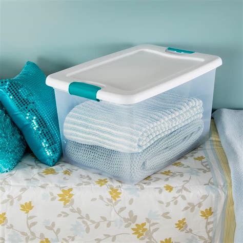 Sterilite 64 Qt Latching Storage Box Tote Organizer See Through