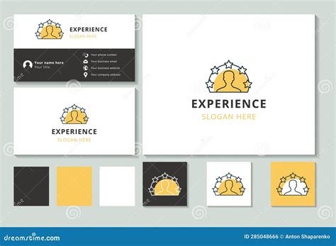 Experience Logo Design With Editable Slogan Branding Book And Business