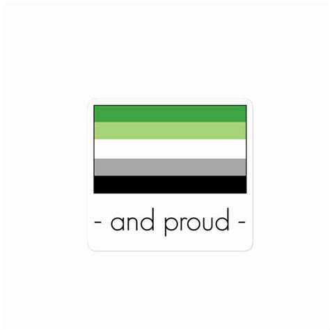 Aromantic Pride Flag Sticker Missing Link Artistry