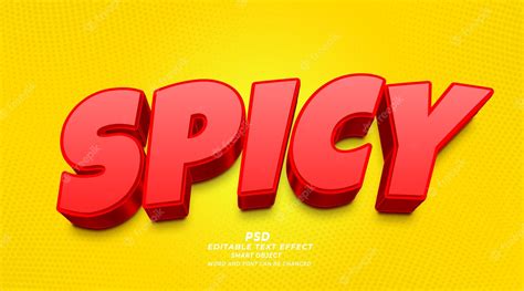 Premium Psd Spicy 3d Editable Psd Text Effect Photoshop Template