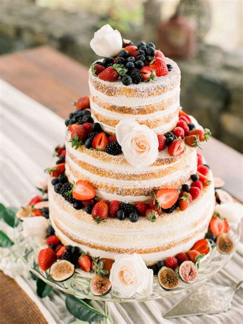 28 Naked Wedding Cakes That Don T Need Any Frosting