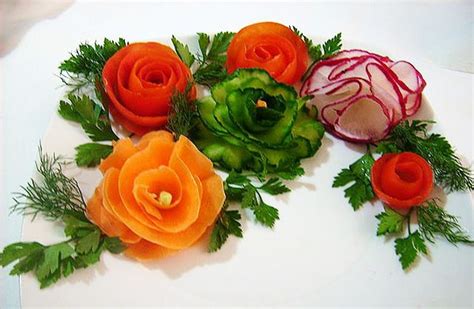 УКРАШЕНИЕ БЛЮД-17. Овощная тарелка - пошаговые фото, рецепты | Фуд-арт ...