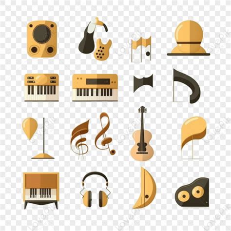 gambar ikon instrumen musik headphone organ biolapertunjukan konser
