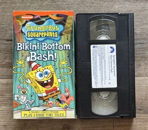 SPONGEBOB SQUAREPANTS Bikini Bottom Bash 2002 VHS Tape Nickelodeon Cartoon 14 68 PicClick UK