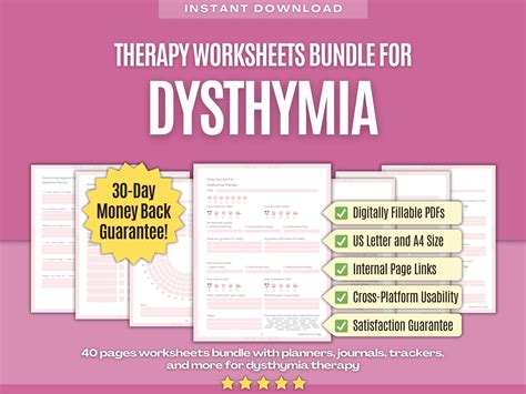 Dysthymia PDF Worksheets Bundle | Karlstein Publishing