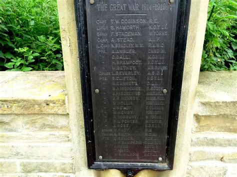 The Yorkshire Regiment, Local War Memorials