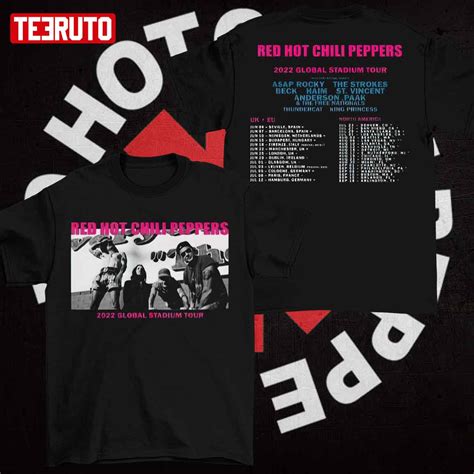 Red Hot Chili Peppers Global Stadium Tour Unisex T Shirt Teeruto