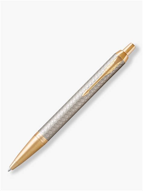 Parker Im Premium Silver Gold Trim Ballpoint Pen