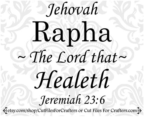 Jehovah Names Of God Bundle Jehovah El Roi Svg Jehovah Rapha Etsy