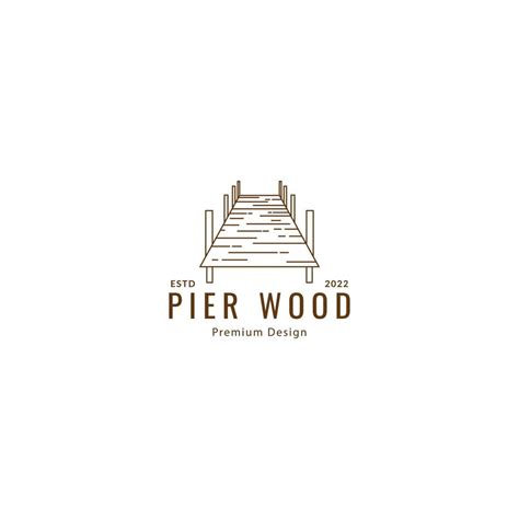 wooden pier port logo design vector illustration 10804440 Vector Art at Vecteezy