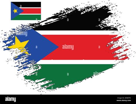 Brush Design South Sudan Flag Vector Stock Vector Image And Art Alamy