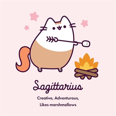 A Cartoon Cat Is Cooking Over A Campfire With The Caption Sagittarius